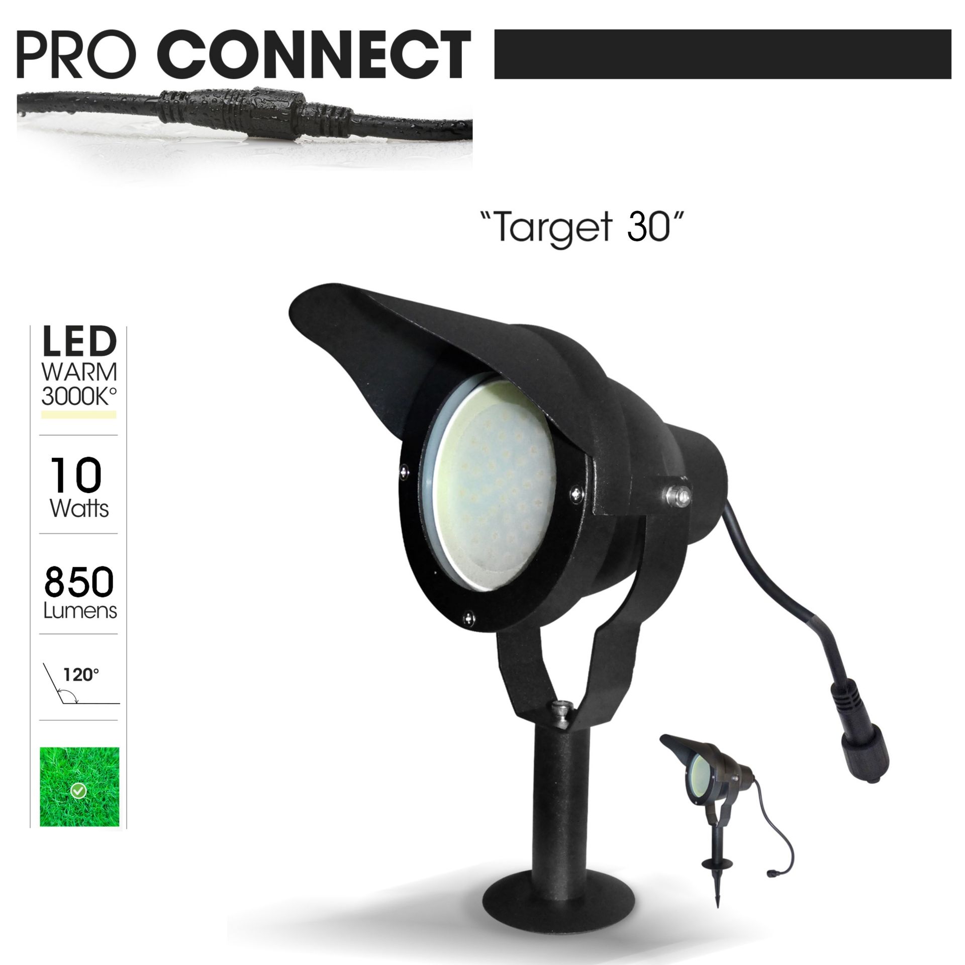 [3636] 3636 - Projecteur Alu Noir MR30 10W