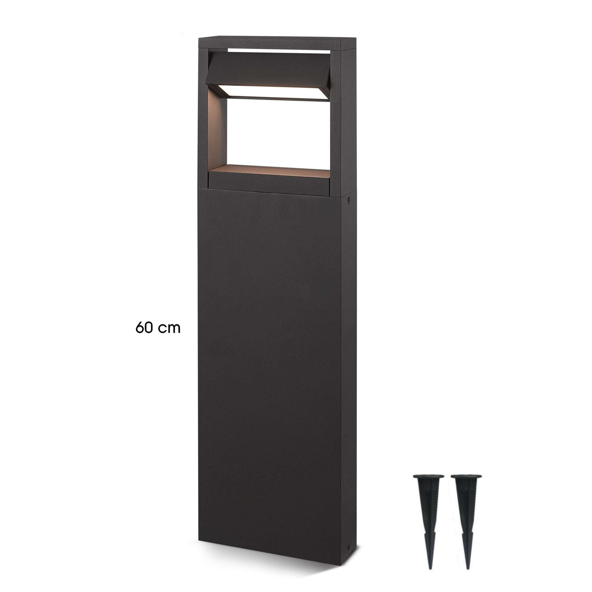 [4424] 4424 - Borne Noire  16 x 5 x Ht 60cm - Angle directionnel