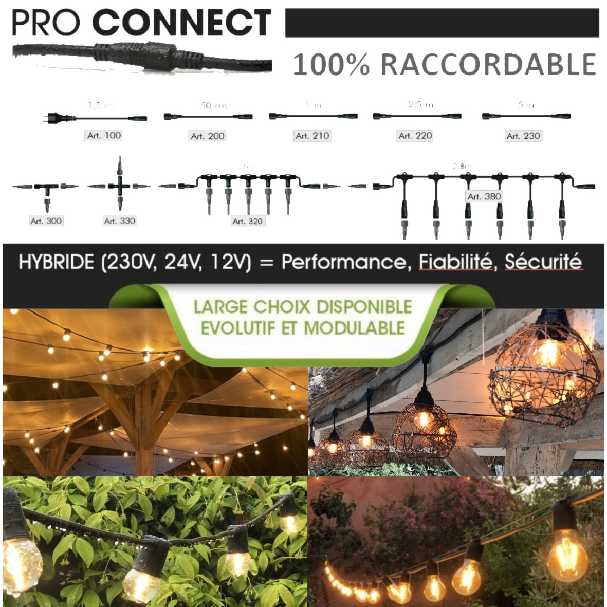 [G601] G601 - EXTENSION - Guirlande BISTRO 0,75m 1xE27