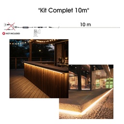 [1064+] 1064+ - Kit striscia luminosa in silicone da 10 m + accessori